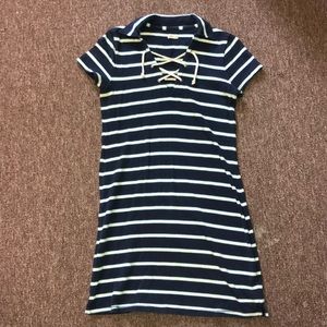 Stripped Collared Dress